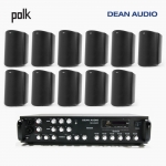 POLK AUDIO 매장 카페 상업용 ATRIUM5 아웃도어 라우드 스피커 11개+SR-650D 6채널 앰프 음향패키지