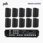 POLK AUDIO 매장 카페 상업용 ATRIUM5 아웃도어 라우드 스피커 10개+SR-650D 6채널 앰프 음향패키지