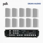 POLK AUDIO 매장 카페 상업용 ATRIUM5 아웃도어 라우드 스피커 10개+SR-650D 6채널 앰프 음향패키지