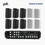 POLK AUDIO 매장 카페 상업용 ATRIUM5 아웃도어 라우드 스피커 10개+SR-650D 6채널 앰프 음향패키지