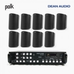 POLK AUDIO 매장 카페 상업용 ATRIUM5 아웃도어 라우드 스피커 9개+SR-650D 6채널 앰프 음향패키지