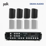 POLK AUDIO 매장 카페 상업용 ATRIUM5 아웃도어 라우드 스피커 8개+SR-650D 6채널 앰프 음향패키지