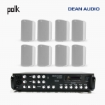 POLK AUDIO 매장 카페 상업용 ATRIUM5 아웃도어 라우드 스피커 8개+SR-650D 6채널 앰프 음향패키지