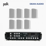 POLK AUDIO 매장 카페 상업용 ATRIUM5 아웃도어 라우드 스피커 7개+SR-650D 6채널 앰프 음향패키지