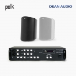 POLK AUDIO 매장 카페 상업용 ATRIUM6 아웃도어 라우드 스피커 2개+SR-350D 2채널 앰프 음향패키지