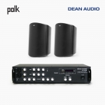 POLK AUDIO 매장 카페 상업용 ATRIUM6 아웃도어 라우드 스피커 2개+SR-350D 2채널 앰프 음향패키지