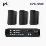 POLK AUDIO 매장 카페 상업용 ATRIUM6 아웃도어 라우드 스피커 3개+SR-350D 2채널 앰프 음향패키지