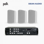 POLK AUDIO 매장 카페 상업용 ATRIUM6 아웃도어 라우드 스피커 3개+SR-350D 2채널 앰프 음향패키지