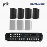 POLK AUDIO 매장 카페 상업용 ATRIUM6 아웃도어 라우드 스피커 7개+SR-650D 6채널 앰프 음향패키지