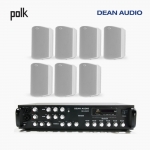 POLK AUDIO 매장 카페 상업용 ATRIUM6 아웃도어 라우드 스피커 7개+SR-650D 6채널 앰프 음향패키지