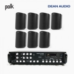 POLK AUDIO 매장 카페 상업용 ATRIUM6 아웃도어 라우드 스피커 7개+SR-650D 6채널 앰프 음향패키지