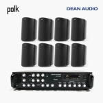 POLK AUDIO 매장 카페 상업용 ATRIUM6 아웃도어 라우드 스피커 8개+SR-650D 6채널 앰프 음향패키지