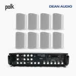 POLK AUDIO 매장 카페 상업용 ATRIUM6 아웃도어 라우드 스피커 8개+SR-650D 6채널 앰프 음향패키지