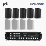 POLK AUDIO 매장 카페 상업용 ATRIUM6 아웃도어 라우드 스피커 9개+SR-650D 6채널 앰프 음향패키지