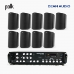 POLK AUDIO 매장 카페 상업용 ATRIUM6 아웃도어 라우드 스피커 9개+SR-650D 6채널 앰프 음향패키지