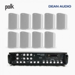 POLK AUDIO 매장 카페 상업용 ATRIUM6 아웃도어 라우드 스피커 9개+SR-650D 6채널 앰프 음향패키지