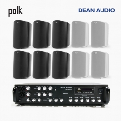 POLK AUDIO 매장 카페 상업용 ATRIUM6 아웃도어 라우드 스피커 10개+SR-650D 6채널 앰프 음향패키지