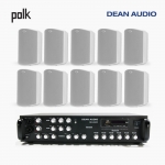 POLK AUDIO 매장 카페 상업용 ATRIUM6 아웃도어 라우드 스피커 10개+SR-650D 6채널 앰프 음향패키지