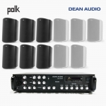 POLK AUDIO 매장 카페 상업용 ATRIUM6 아웃도어 라우드 스피커 11개+SR-650D 6채널 앰프 음향패키지