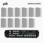 POLK AUDIO 매장 카페 상업용 ATRIUM6 아웃도어 라우드 스피커 11개+SR-650D 6채널 앰프 음향패키지