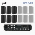 POLK AUDIO 매장 카페 상업용 ATRIUM6 아웃도어 라우드 스피커 12개+SR-650D 6채널 앰프 음향패키지