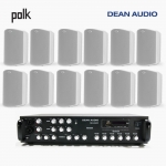 POLK AUDIO 매장 카페 상업용 ATRIUM6 아웃도어 라우드 스피커 12개+SR-650D 6채널 앰프 음향패키지