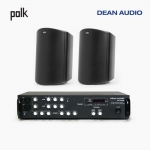 POLK AUDIO 매장 카페 상업용 ATRIUM8 SDI 아웃도어 라우드 스피커 2개+SR-350D 2채널 앰프 음향패키지