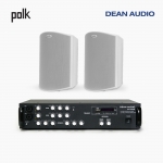 POLK AUDIO 매장 카페 상업용 ATRIUM8 SDI 아웃도어 라우드 스피커 2개+SR-350D 2채널 앰프 음향패키지