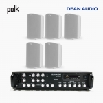 POLK AUDIO 매장 카페 상업용 ATRIUM8 SDI 아웃도어 라우드 스피커 5개+SR-650D 6채널 앰프 음향패키지