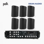 POLK AUDIO 매장 카페 상업용 ATRIUM8 SDI 아웃도어 라우드 스피커 6개+SR-650D 6채널 앰프 음향패키지