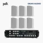 POLK AUDIO 매장 카페 상업용 ATRIUM8 SDI 아웃도어 라우드 스피커 6개+SR-650D 6채널 앰프 음향패키지