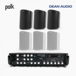 POLK AUDIO 매장 카페 상업용 ATRIUM8 SDI 아웃도어 라우드 스피커 6개+SR-650D 6채널 앰프 음향패키지