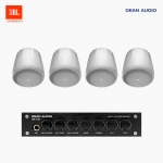 JBL 매장 카페 음향패키지 2채널 앰프 SR-100 + JBL CONTROL 62P 팬던트 위성스피커 4개