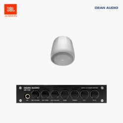 JBL 매장 카페 음향패키지 2채널 앰프 SR-100 + JBL CONTROL 62P 팬던트 위성스피커(화이트) 1개