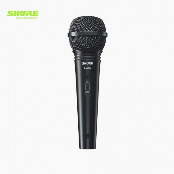 SHURE 슈어 SV200-Q 단일지향성 카디오이드 노래방용 보컬 다이나믹 유선 핸드마이크