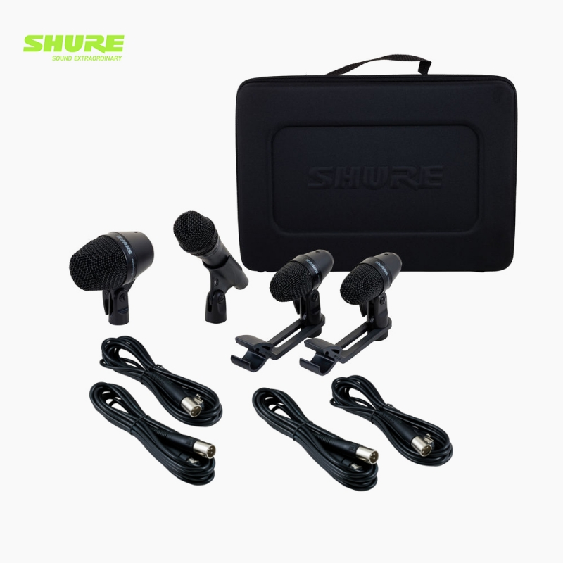 SHURE 슈어 PGADRUMKIT4 카디오이드 악기용 드럼마이크 키트