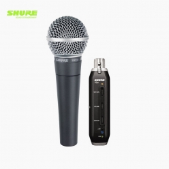 SHURE 슈어 SM58-X2U USB 보컬 핸드마이크 디지털 번들 - USB로 연결 가능한 X2U 변환단자