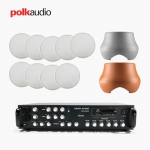 POLK AUDIO 매장 카페 상업용 V60 실링스피커 9개+ATRIUM SUB100 서브우퍼+SR-650D 6채널 앰프 음향패키지