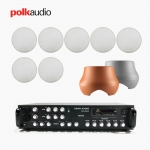 POLK AUDIO 매장 카페 상업용 V6S 실링스피커+ATRIUM SUB100 서브우퍼+SR-450D or SR-650D 앰프 음향패키지 모음