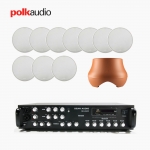 POLK AUDIO 매장 카페 상업용 V6S 실링스피커 10개+ATRIUM SUB100 서브우퍼+SR-650D 6채널 앰프 음향패키지