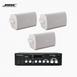 보스 매장 카페 상업용 FS4SE 벽부형 스피커 3개 + SR-250D 2채널 앰프 BOSE 음향패키지