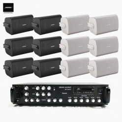 보스 매장 카페 상업용 FS4SE 벽부형 스피커 12개 + SR-650D 6채널 앰프 BOSE 음향패키지