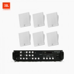 JBL 매장 카페 회의실 상업용 SLP-12T 벽걸이 라우드 스피커 6개+SR-450D 4채널 앰프 음향패키지