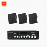 JBL 매장 카페 회의실 상업용 SLP-12T 벽걸이 라우드 스피커 3개+SR-250D 2채널 앰프 음향패키지