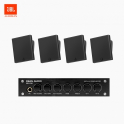 JBL 매장 카페 회의실 상업용 SLP-12T 벽걸이 라우드 스피커 4개+SR-100 2채널 앰프 음향패키지