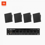 JBL 매장 카페 회의실 상업용 SLP-12T 벽걸이 라우드 스피커 4개+SR-100 2채널 앰프 음향패키지