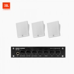 JBL 매장 카페 회의실 상업용 SLP-12T 벽걸이 라우드 스피커 3개+SR-100 2채널 앰프 음향패키지