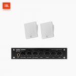 JBL 매장 카페 회의실 상업용 SLP-12T 벽걸이 라우드 스피커 2개+SR-100 2채널 앰프 음향패키지