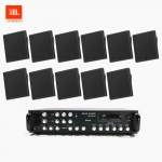 JBL 매장 카페 회의실 상업용 SLP-14T 벽걸이 라우드 스피커 11개+SR-650D 6채널 앰프 음향패키지