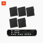 JBL 매장 카페 회의실 상업용 SLP-14T 벽걸이 라우드 스피커 5개+SR-450D 4채널 앰프 음향패키지